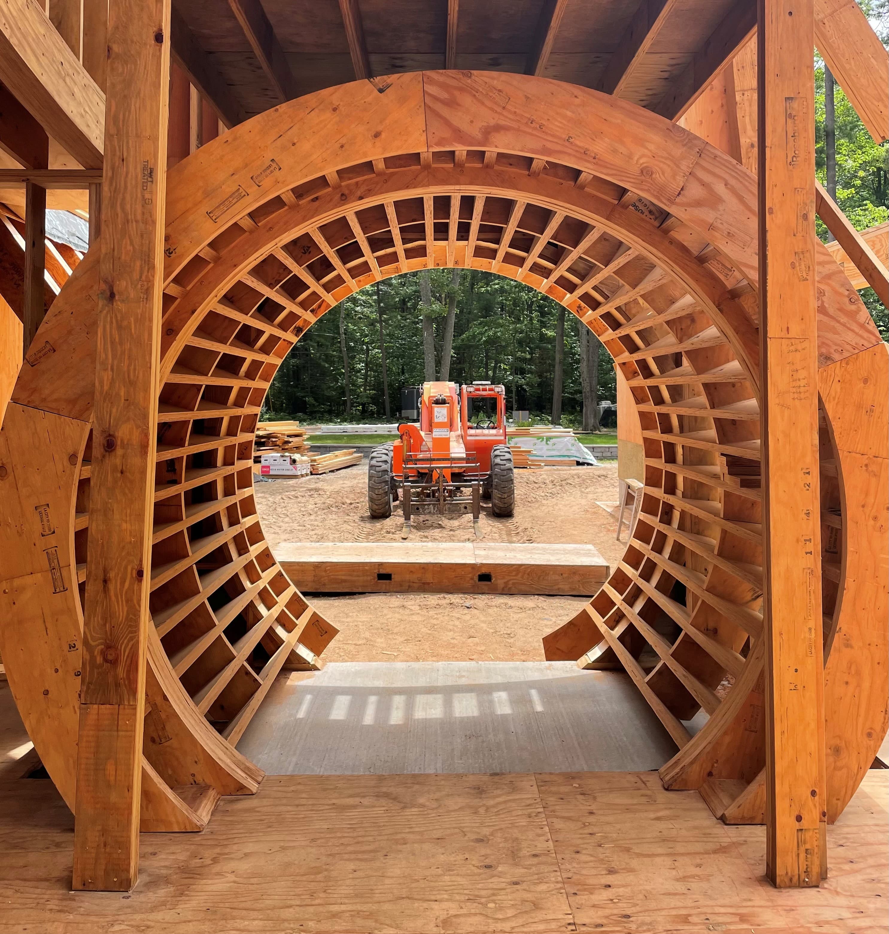 Custom home construction entry detail by Ver Woert Construction West Michigan design-build craftsman builder